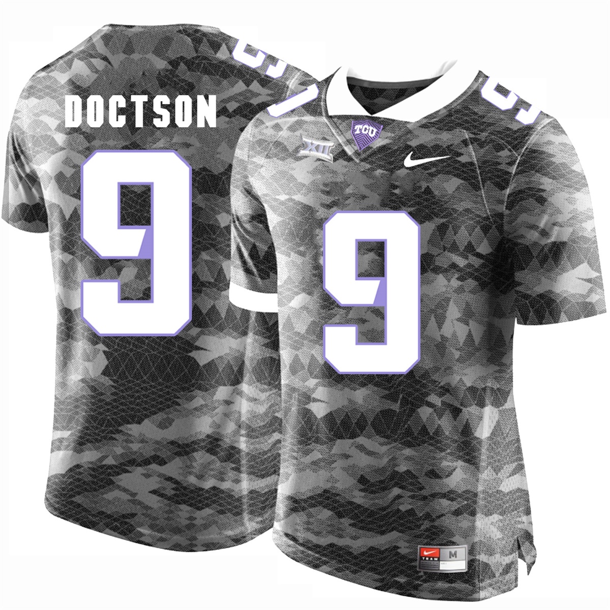 male tcu horned frogs grey josh doctson college football jersey