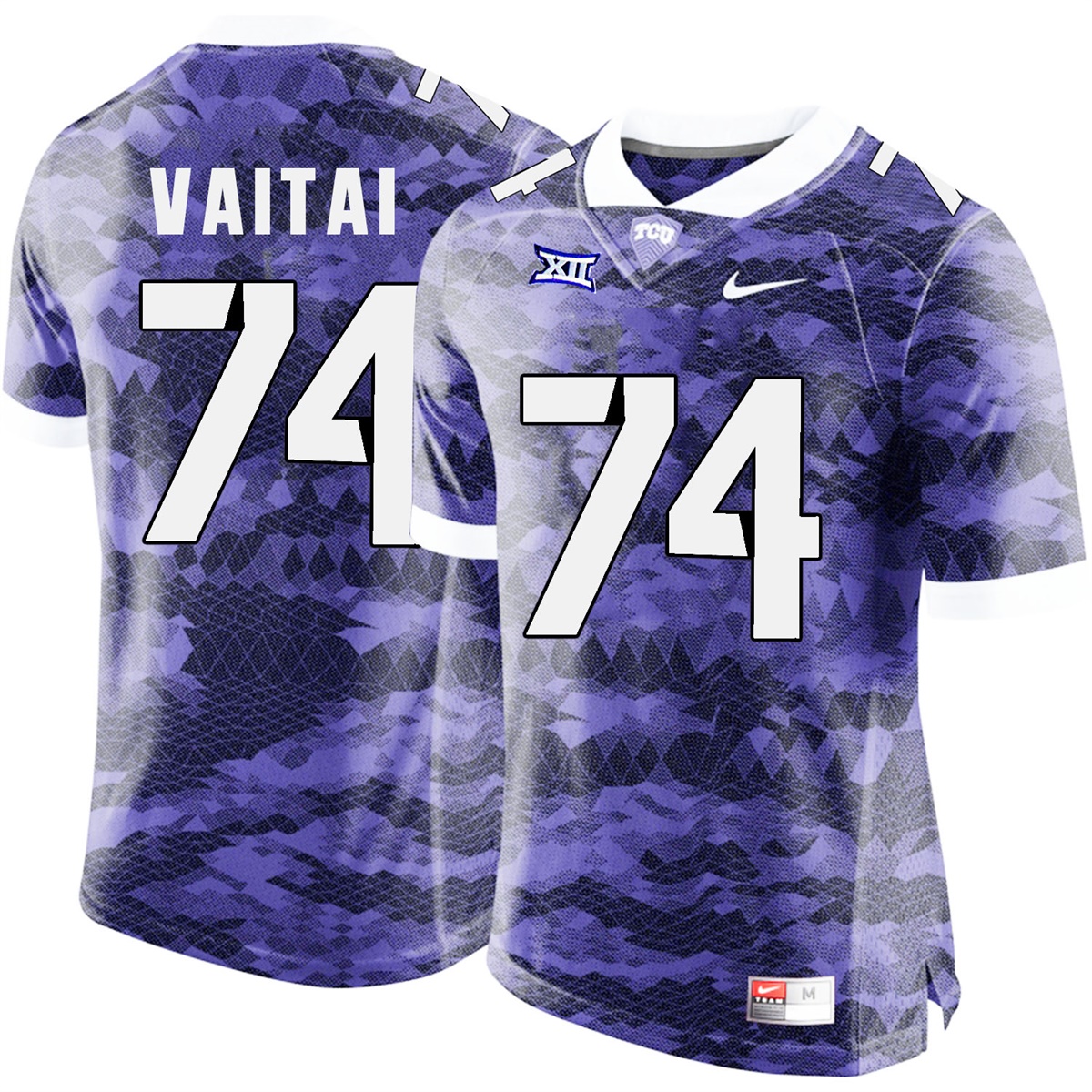 male tcu horned frogs purple halapoulivaati vaitai college football jersey