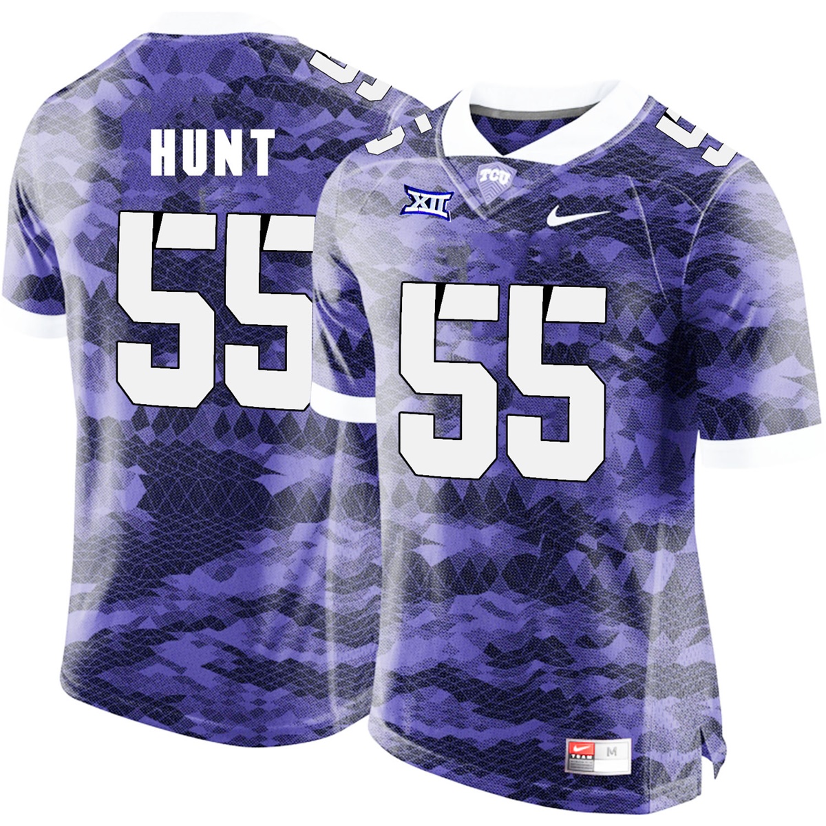 male tcu horned frogs purple joey hunt college football jersey