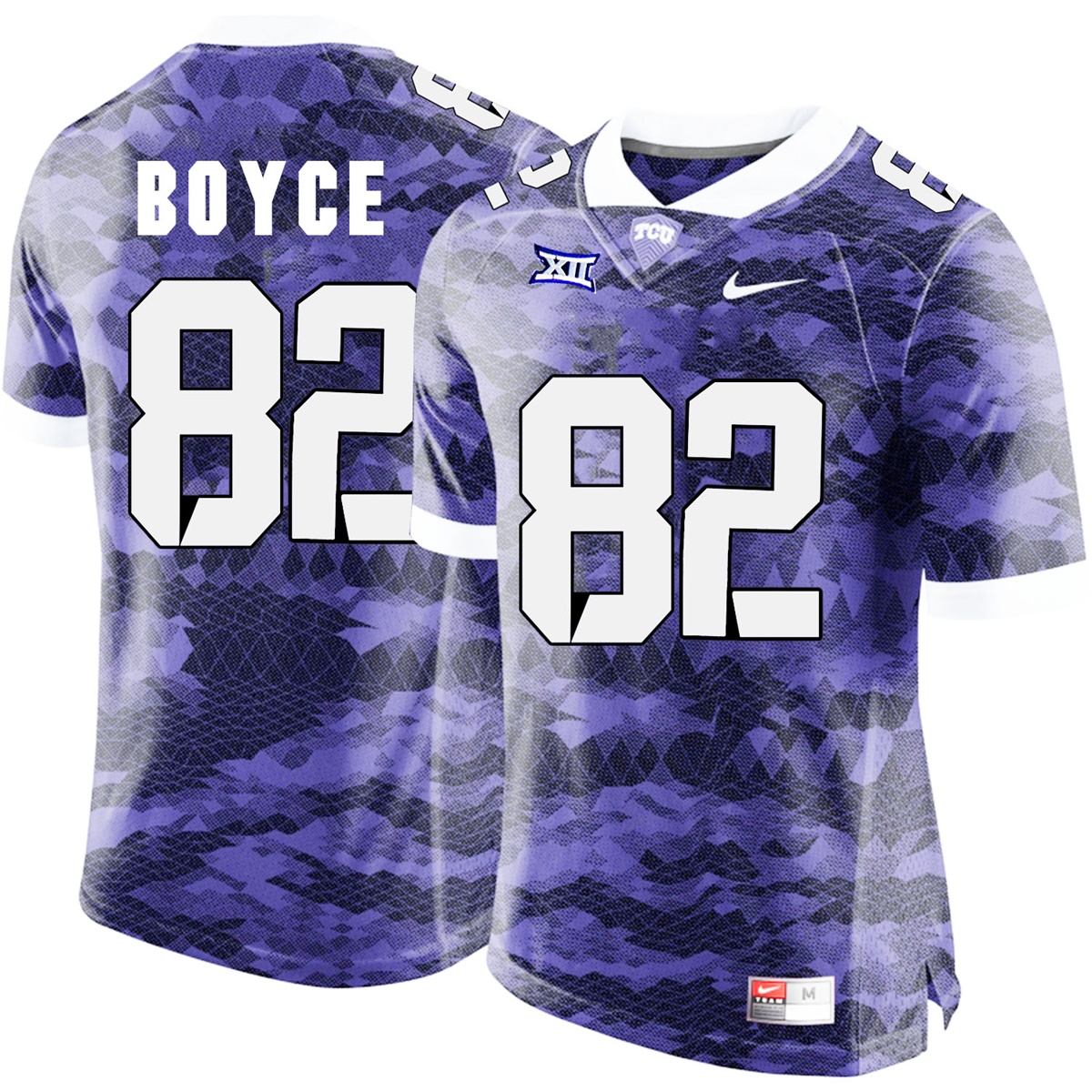 male tcu horned frogs purple josh boyce college football jersey