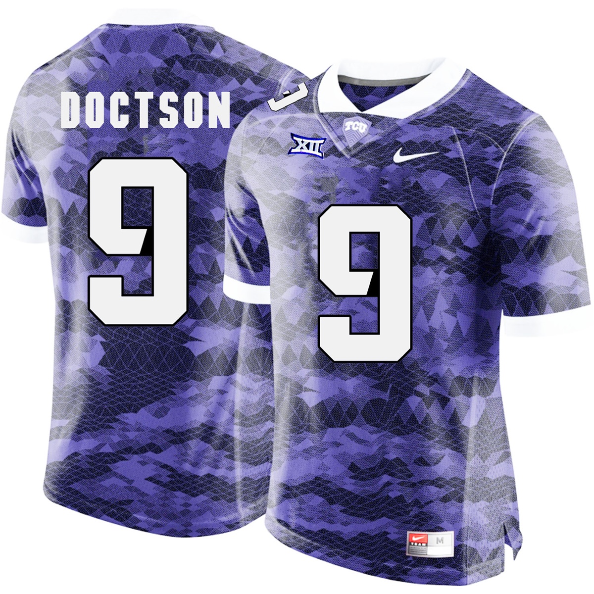 male tcu horned frogs purple josh doctson college football jersey