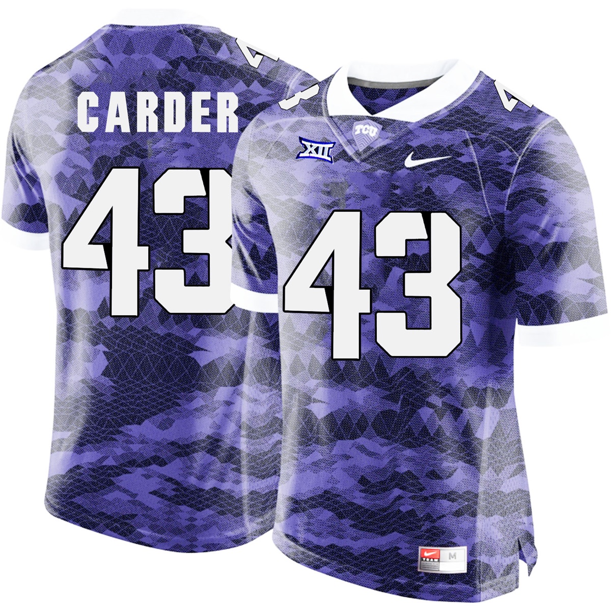 male tcu horned frogs purple tank carder college football jersey