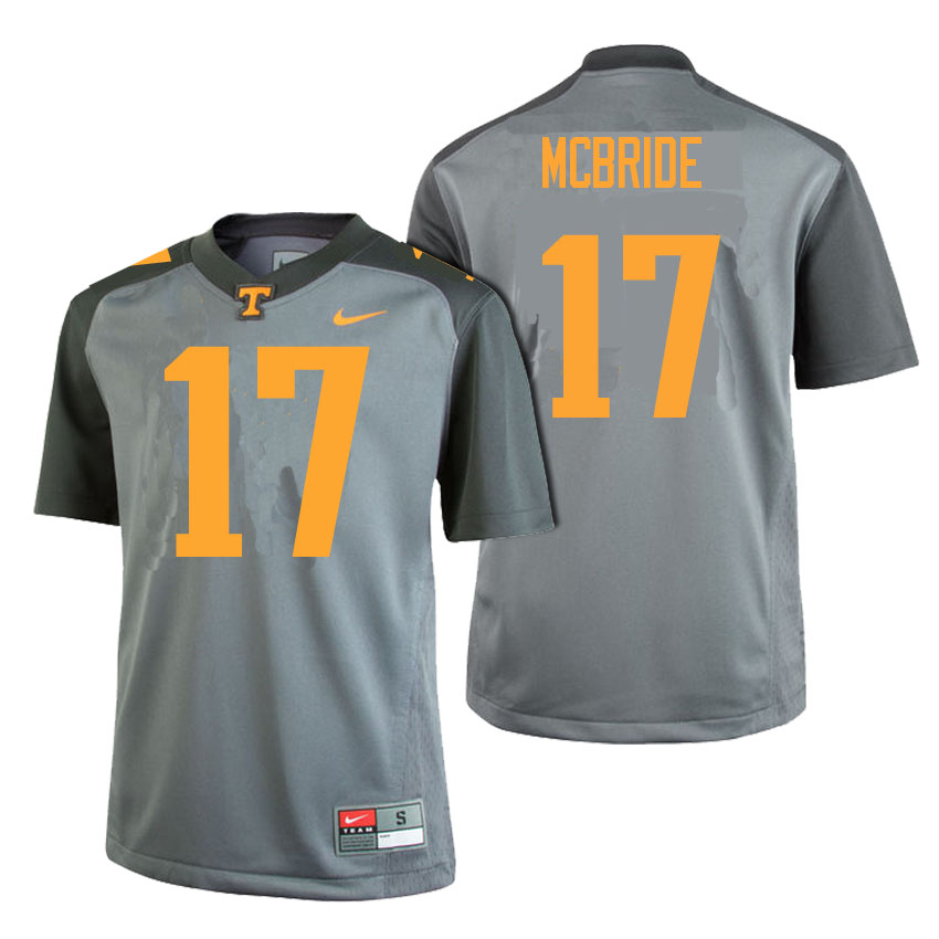 male tennessee volunteers gray 17 will mcbride college football limited gray edition jersey