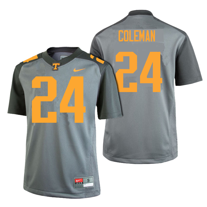 male tennessee volunteers gray 24 trey coleman college football limited gray edition jersey