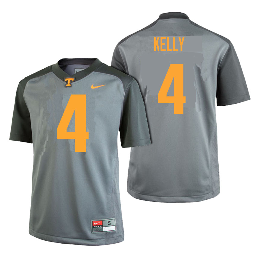 male tennessee volunteers gray 4 john kelly college football limited gray edition jersey