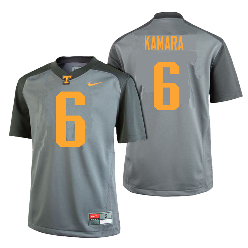 male tennessee volunteers gray 6 alvin kamara college football limited gray edition jersey