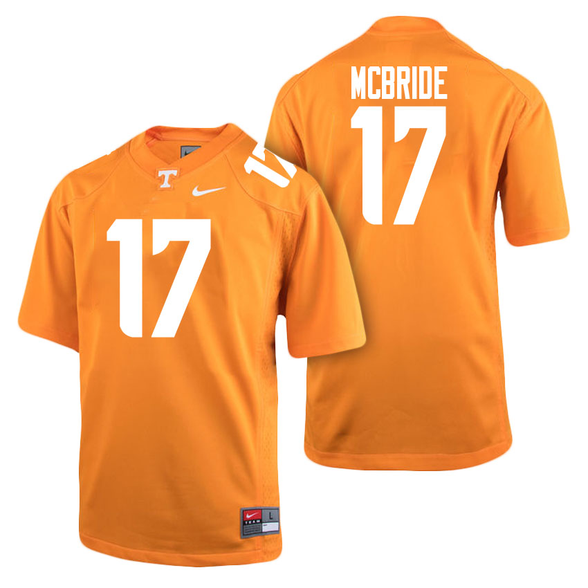 male tennessee volunteers orange 17 will mcbride college football freshman limited jersey