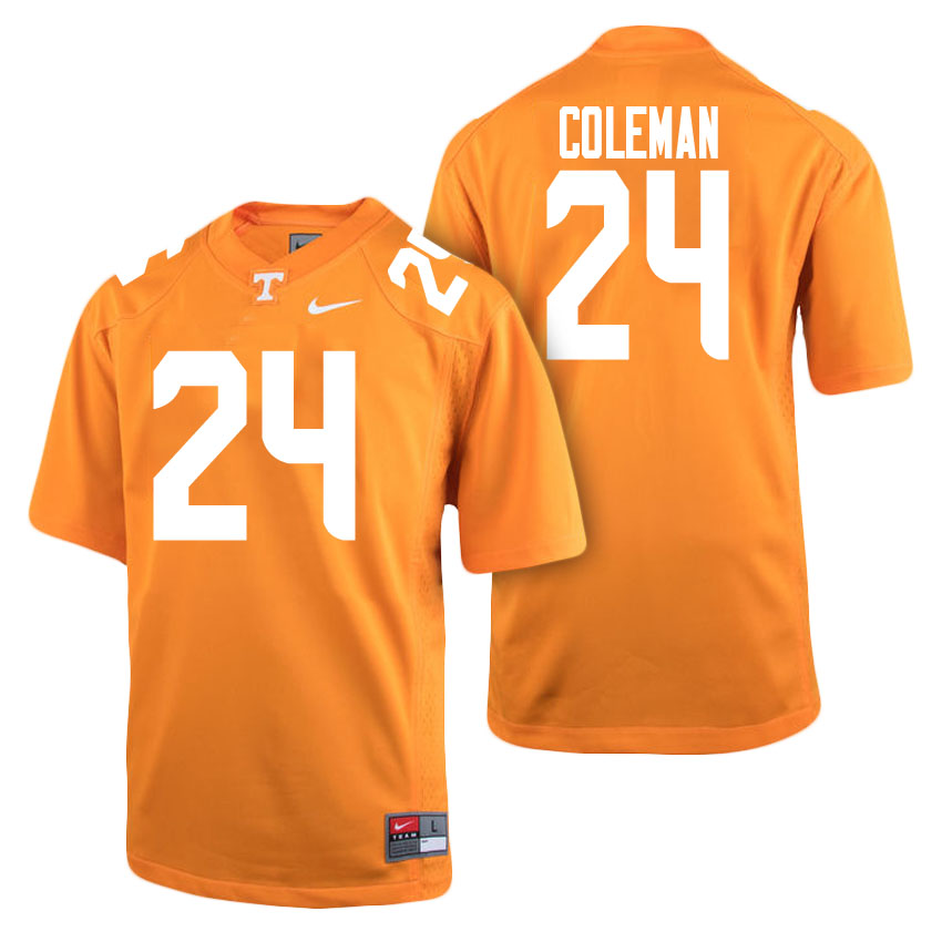 male tennessee volunteers orange 24 trey coleman college football freshman limited jersey