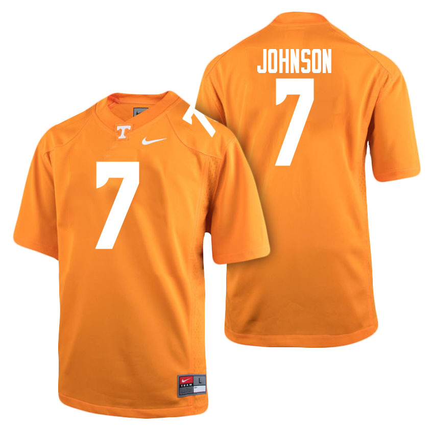 male tennessee volunteers orange 7 brandon johnson college football freshman limited jersey