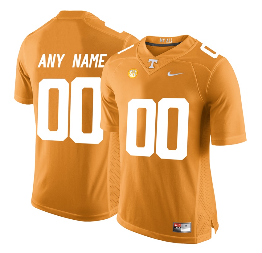 male tennessee volunteers orange college limited football customized jersey