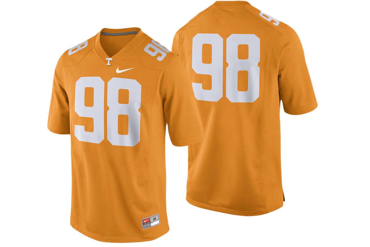 male tennessee volunteers tennessee 98 college football game performance jersey