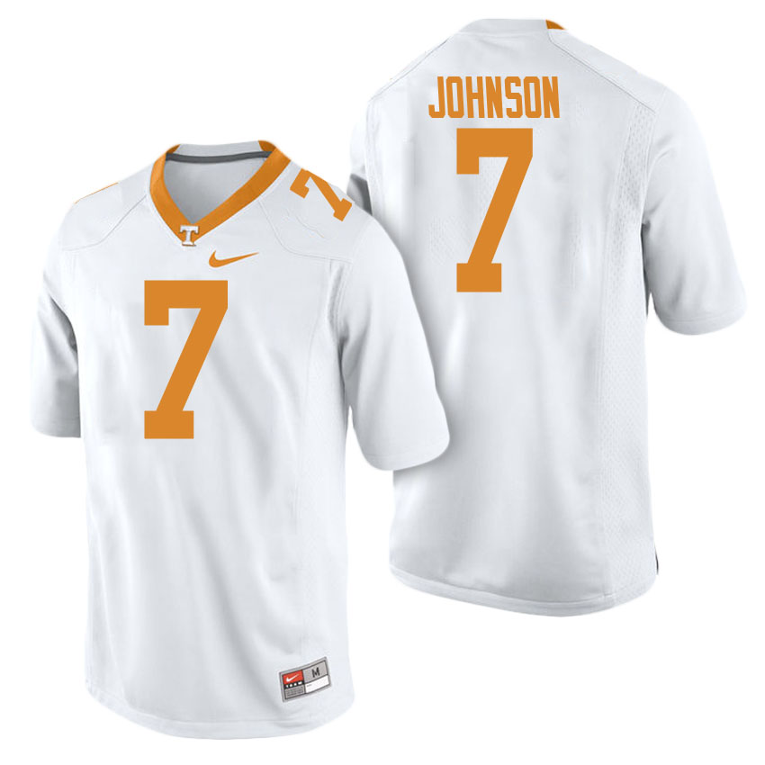 male tennessee volunteers white 7 brandon johnson college football freshman limited jersey