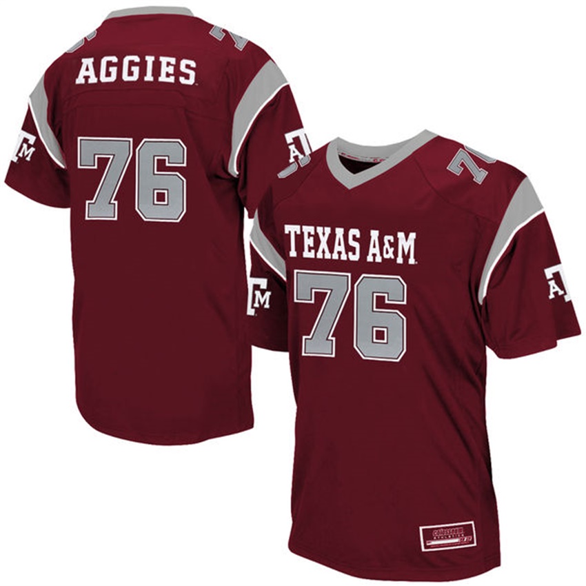 male texas a&m aggies maroon 76 blitz college football jersey