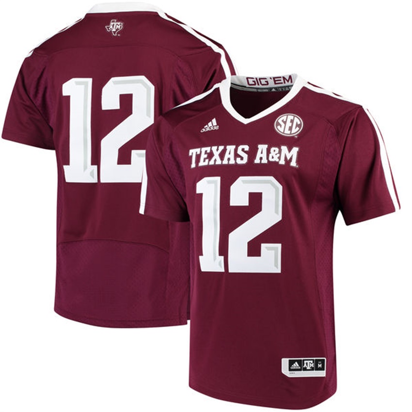 male texas a m aggies maroon 12 ncaa 2017 special games football jersey