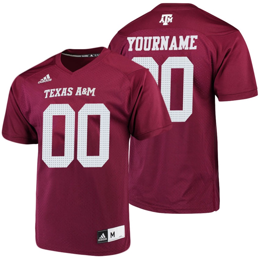 male texas a m aggies maroon college football custom jersey