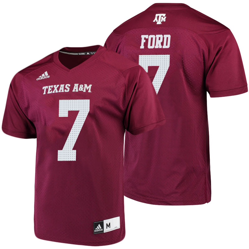 male texas a m aggies maroon keith ford 2018 season college football player jersey