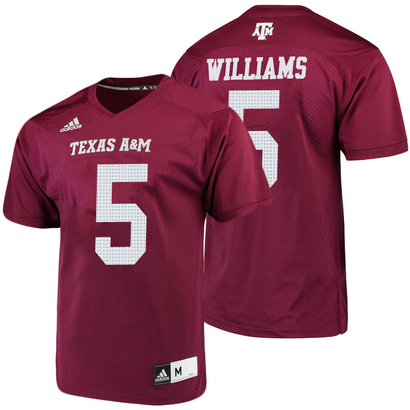 male texas a m aggies maroon trayveon williams 2018 season college football player jersey