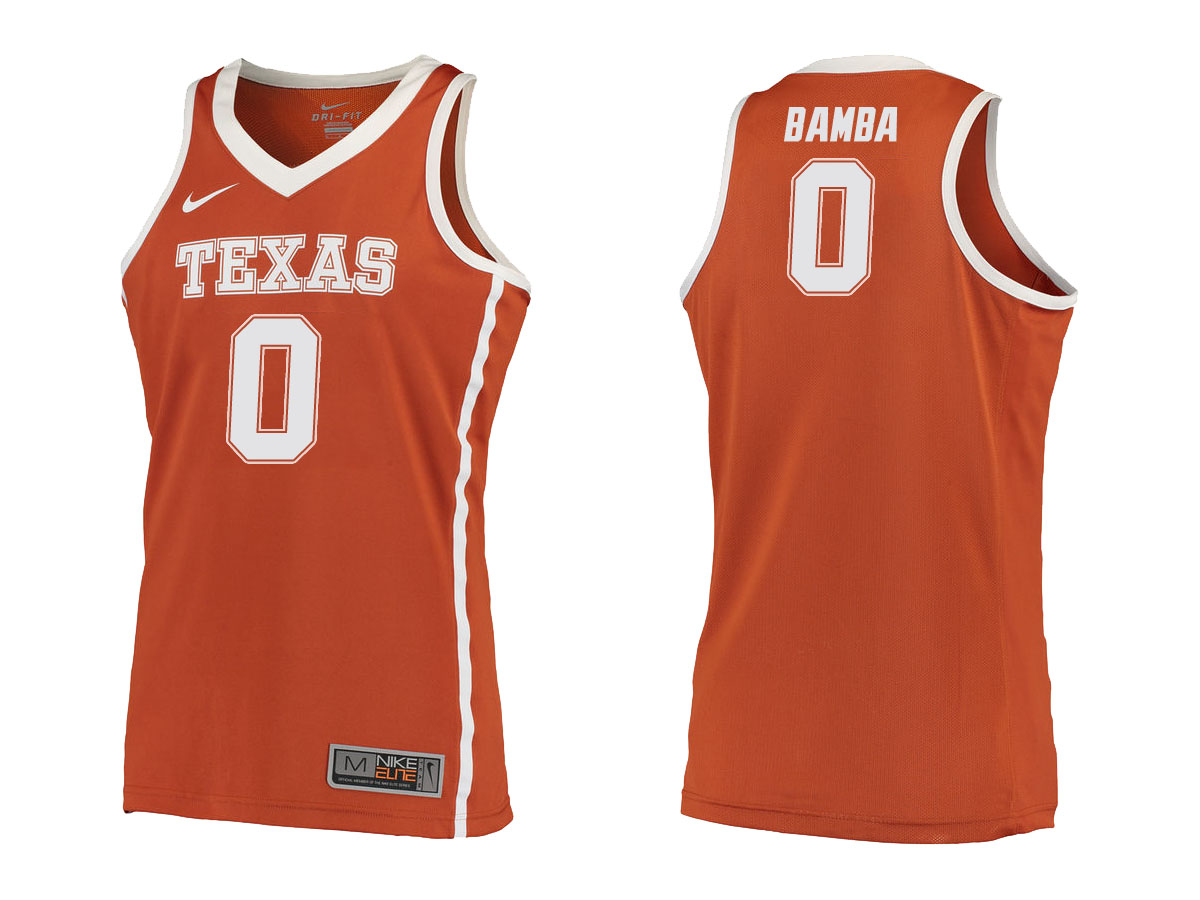 male texas longhorns orange 0 mohamed bamba ncaa basketball the best combos jersey
