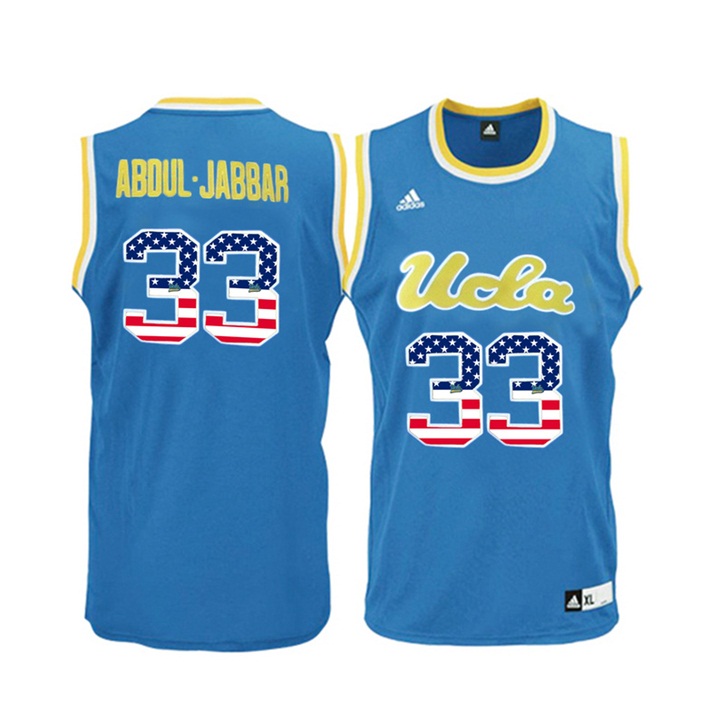 male ucla bruins 33 kareem abdul jabbar blue national flag basketball jersey