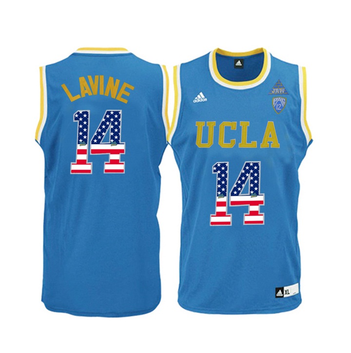male ucla bruins 4 zach lavine black national flag basketball jersey