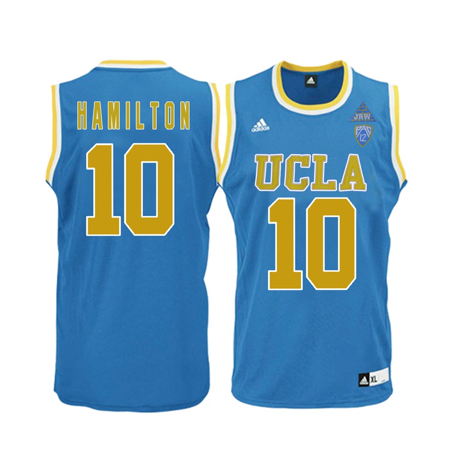 male ucla bruins blue 10 isaac hamilton ncaa basketball player name and number jersey