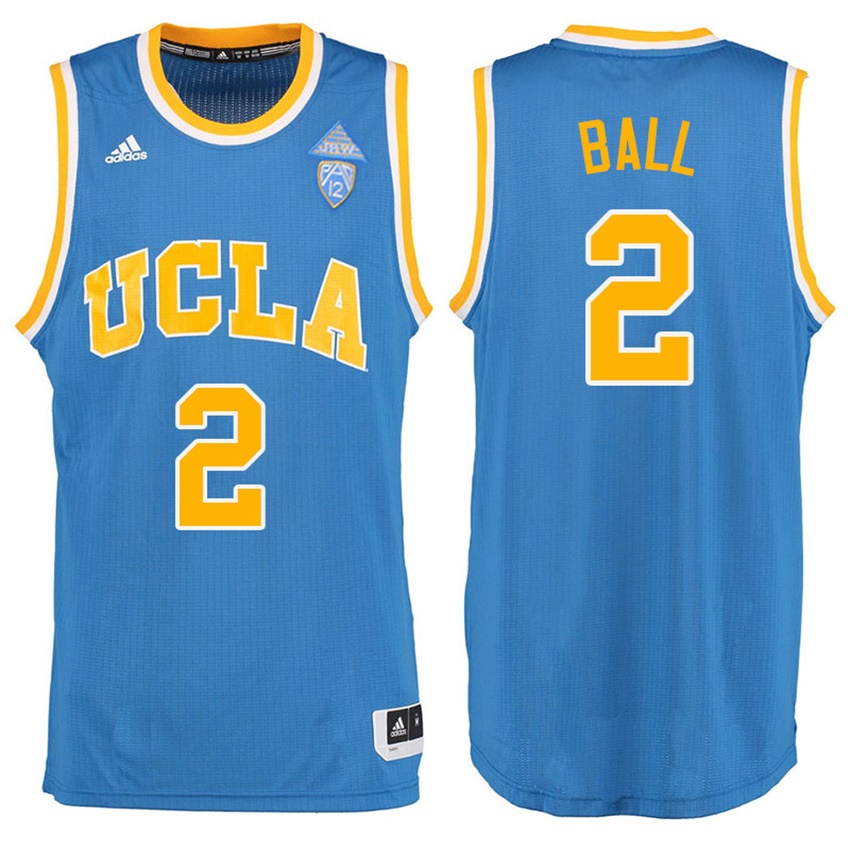 male ucla bruins blue 2 lonzo ball jersey
