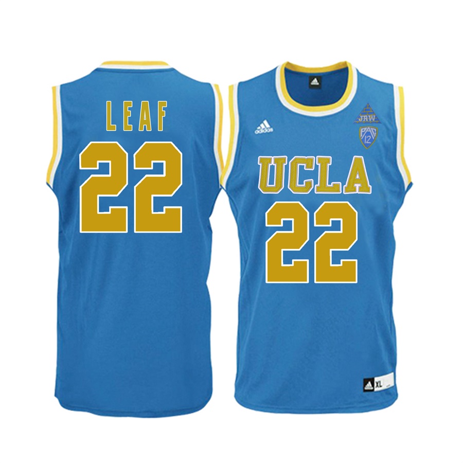 male ucla bruins blue 22 tj leaf ncaa basketball player name and number jersey
