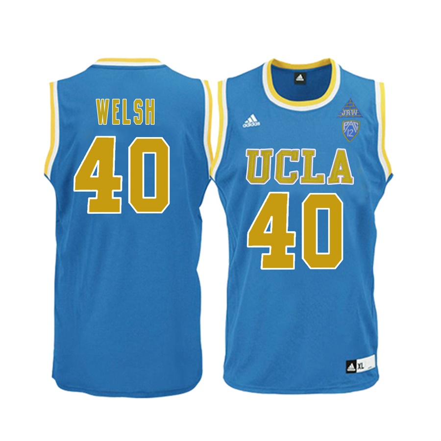 male ucla bruins blue 40 thomas welsh ncaa basketball player name and number jersey