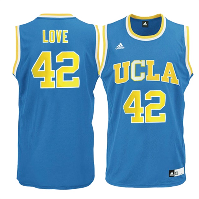 male ucla bruins blue kevin love college basketball jersey
