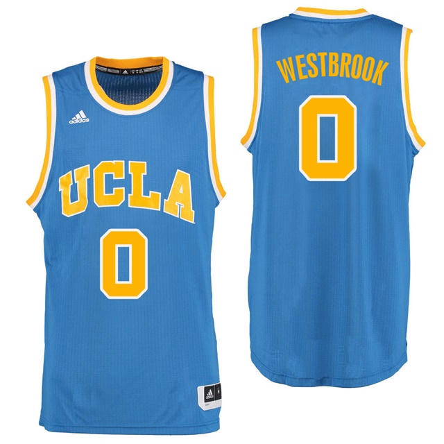 male ucla bruins blue russell westbrook college basketball jersey