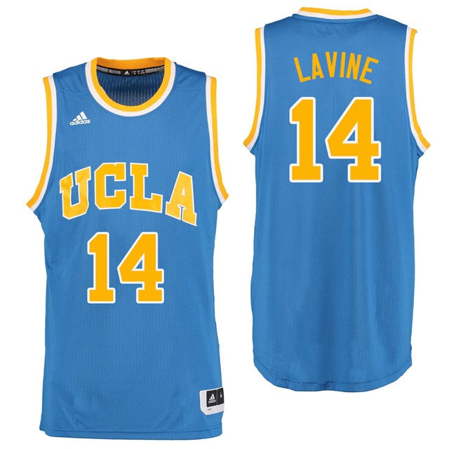 male ucla bruins blue zach lavine college basketball jersey