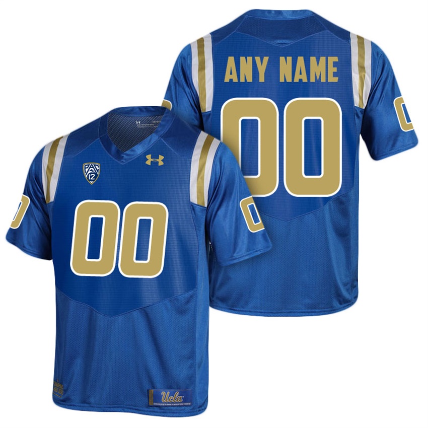 male ucla bruins royal college football custom jersey