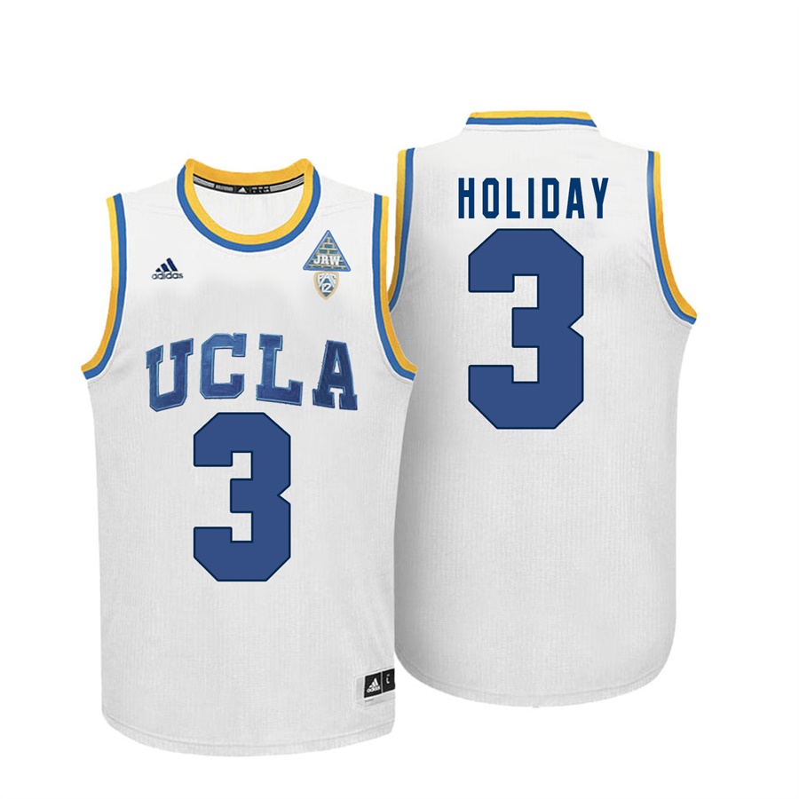 male ucla bruins white 3 aaron holiday ncaa basketball player name and number jersey