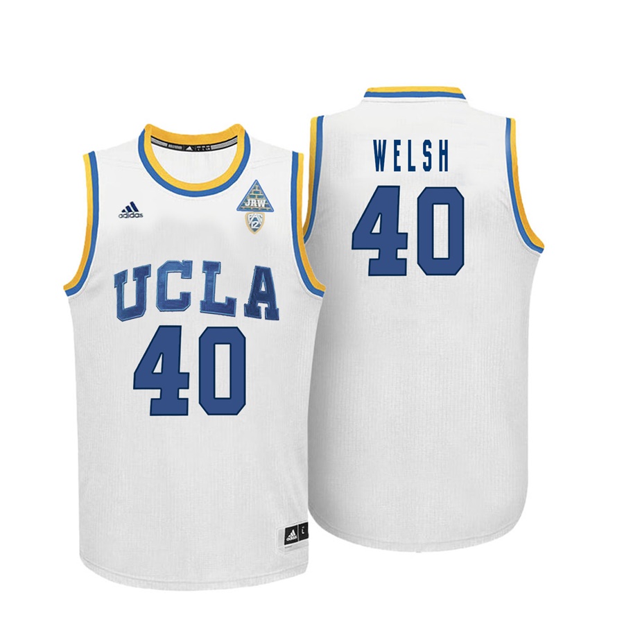 male ucla bruins white 40 thomas welsh ncaa basketball player name and number jersey
