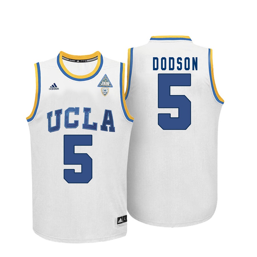 male ucla bruins white 50 armani dodson ncaa basketball player name and number jersey