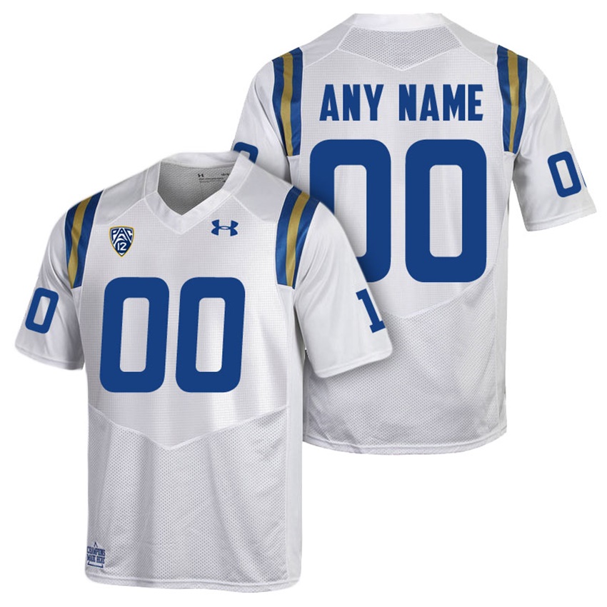 male ucla bruins white college football custom jersey