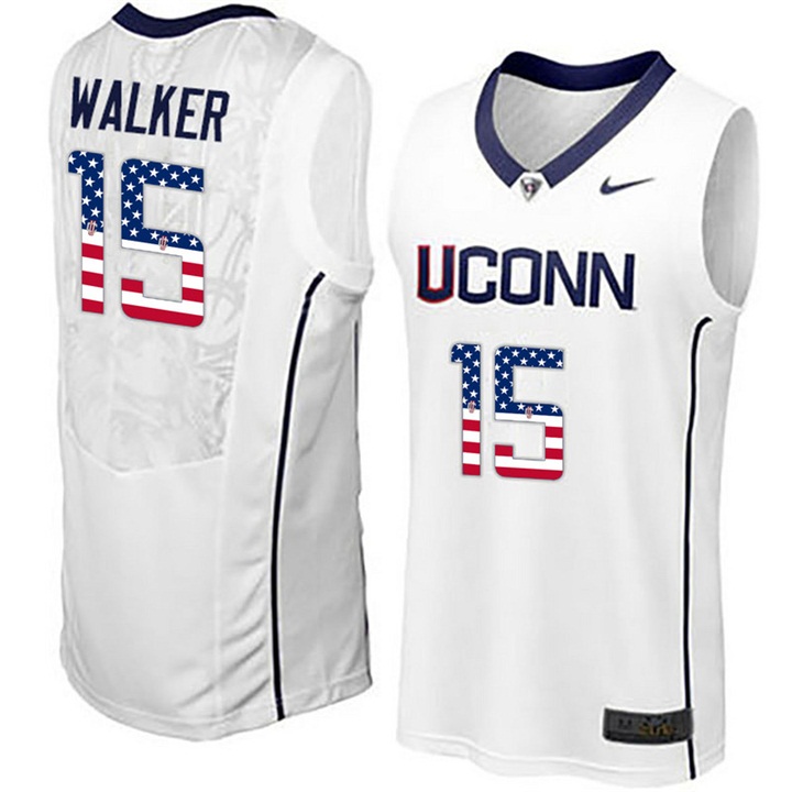 male uconn huskies 15 kemba walker white national flag basketball jersey