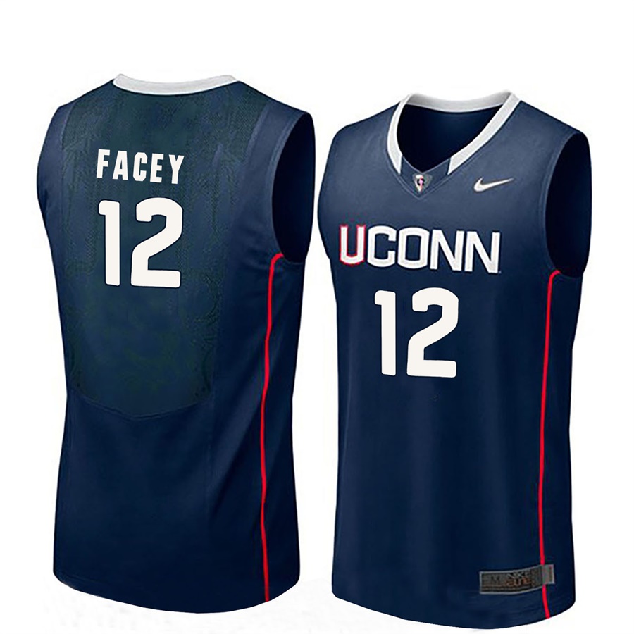 male uconn huskies navy 12 kentan facey ncaa basketball player name and number jersey