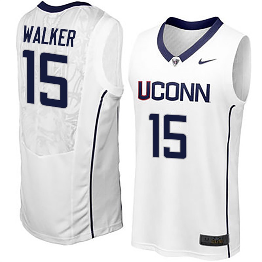 male uconn huskies white 15 kemba walker jersey