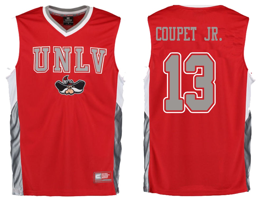male unlv rebels red ben coupet college basketball player apparel basketball jersey