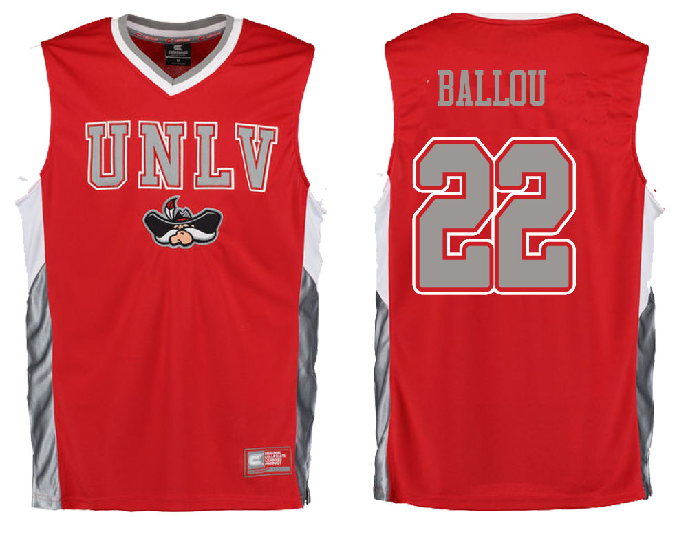 male unlv rebels red jaylan ballou college basketball player apparel basketball jersey