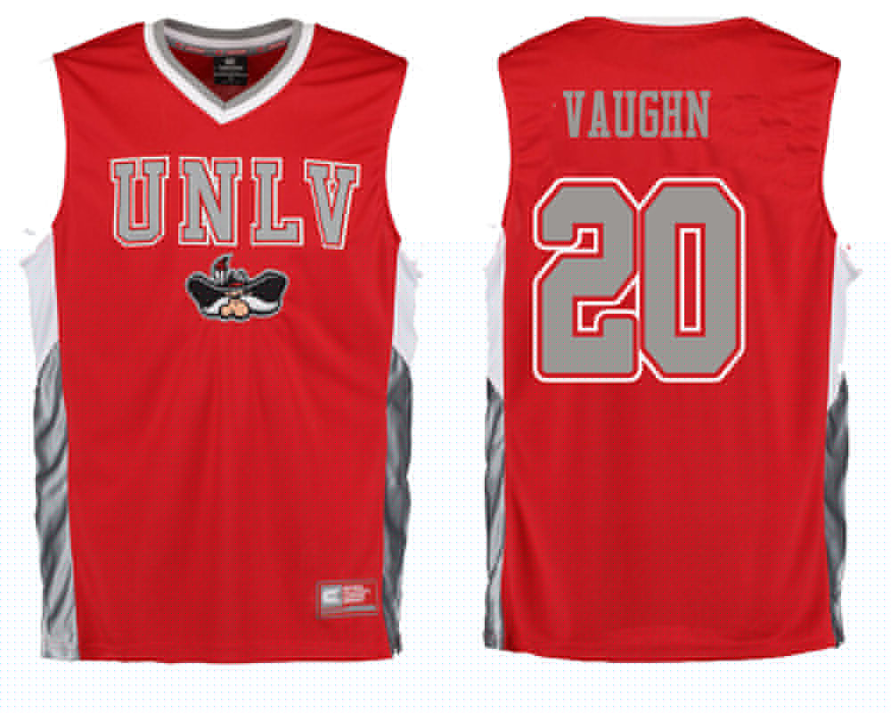 male unlv rebels red rashad vaughn college basketball player apparel basketball jersey