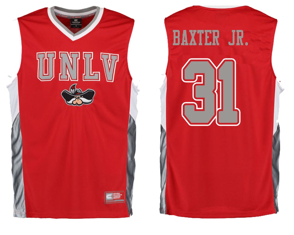 male unlv rebels red troy baxter college basketball player apparel basketball jersey