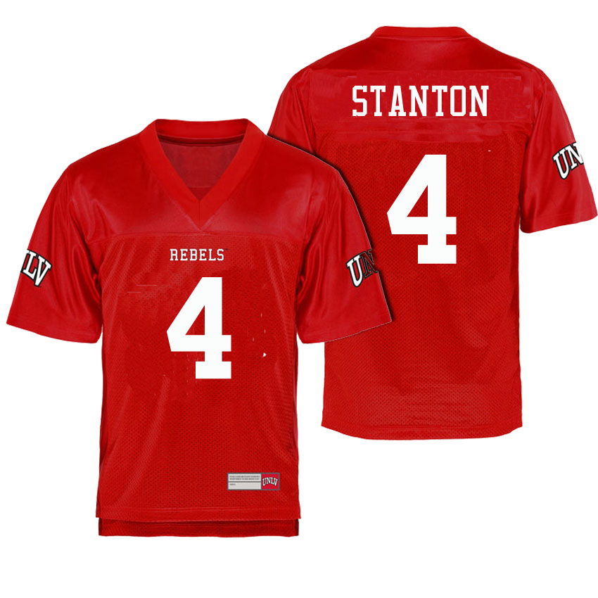 male unlv rebels scarlet 4 johnny stanton college football name and number jersey