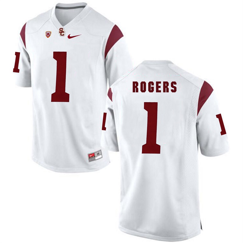 male usc trojans white 1 darreus rogers 2017 ncaa football pac 12 game nfl player jersey