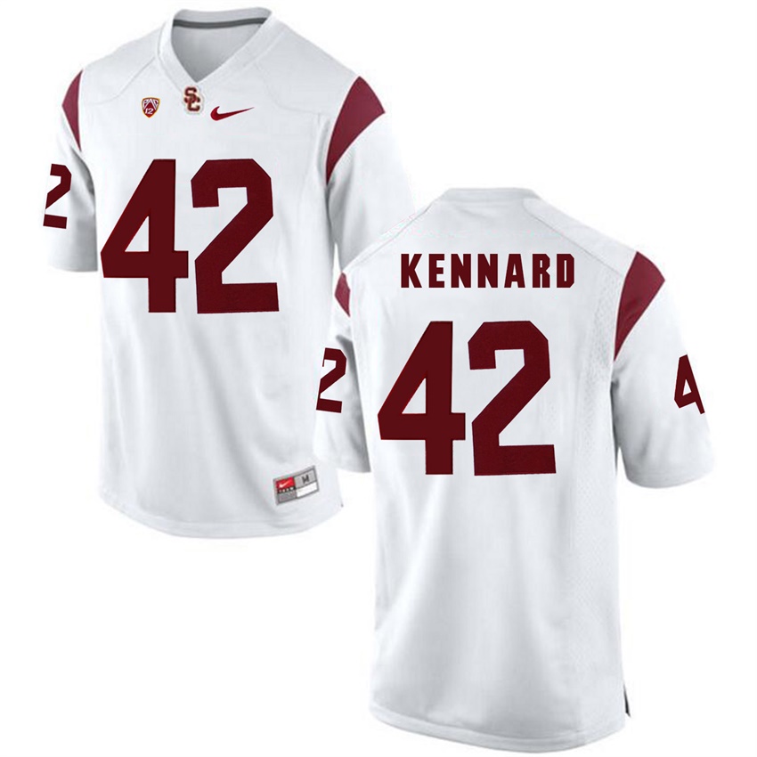 male usc trojans white 42 devon kennard 2017 ncaa football pac 12 game nfl player jersey
