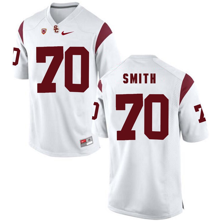 male usc trojans white 70 tyron smith 2017 ncaa football pac 12 game nfl player jersey