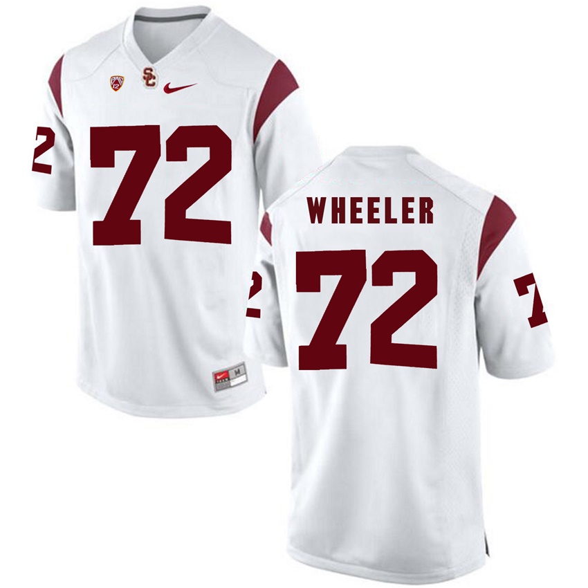 male usc trojans white 72 chad wheeler 2017 ncaa football pac 12 game nfl player jersey