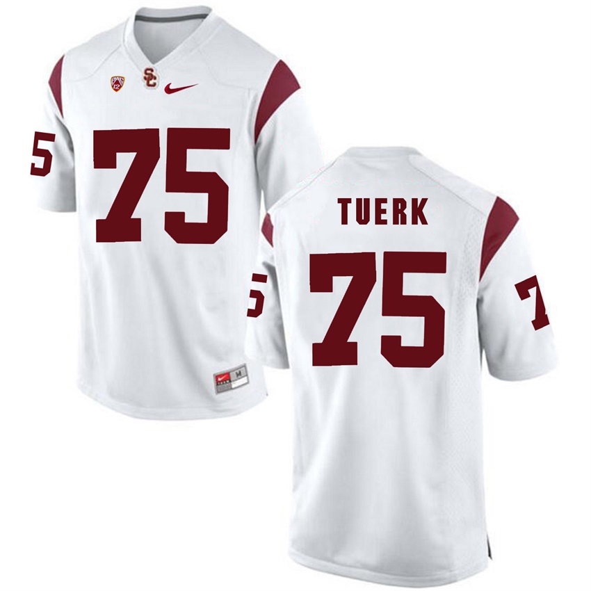 male usc trojans white 75 max tuerk 2017 ncaa football pac 12 game nfl player jersey