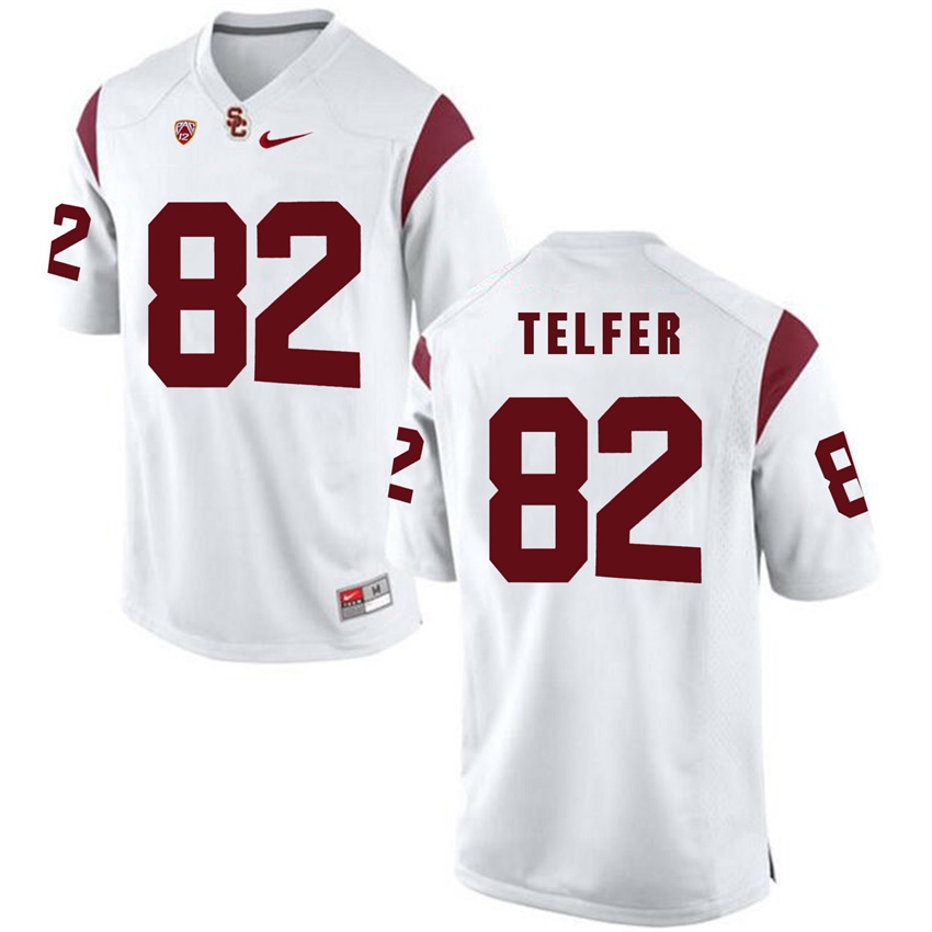 male usc trojans white 82 randall telfer 2017 ncaa football pac 12 game nfl player jersey